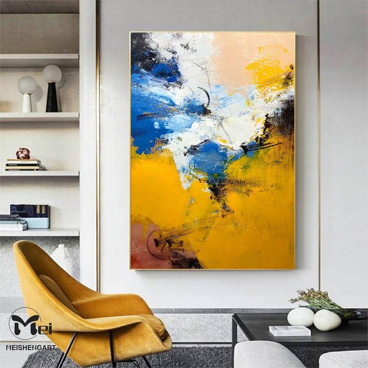 Entryway Room Texture White Abstract Canvas Wall Art KGKK9 wall art